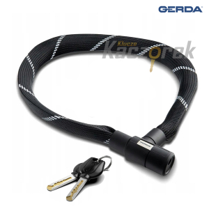 Zabezpieczenie antykradzieżowe Gerda 556 - zapięcie rowerowe łańcuch CONTRA LINE 1200/6V - czarne